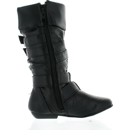 Link Tamika-42K Children Girls Comfort Slouch Cozy Slip On Buckle Boots Link Tamika-42K Children Girls Comfort Slouch Cozy Slip On Buckle Boots
